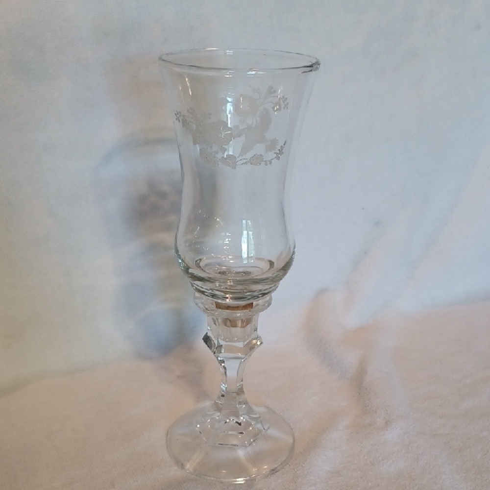Home Interiors Clear Glass Candle Holder Hummingbird Design